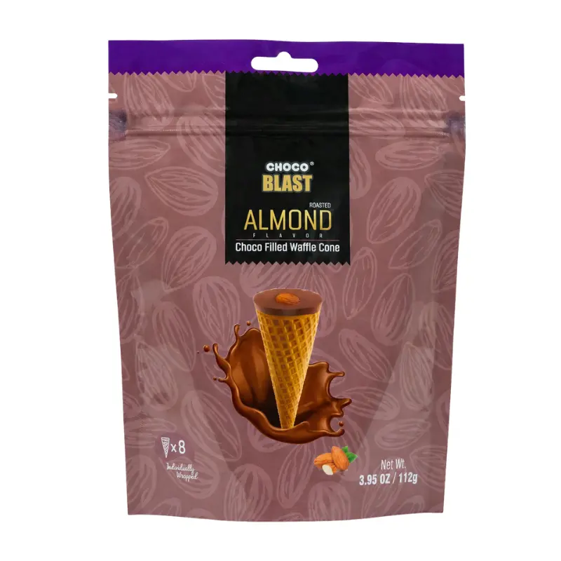 CHOCO BLAST WAFFLE GOLD CONE ROASTED ALMOND 14G