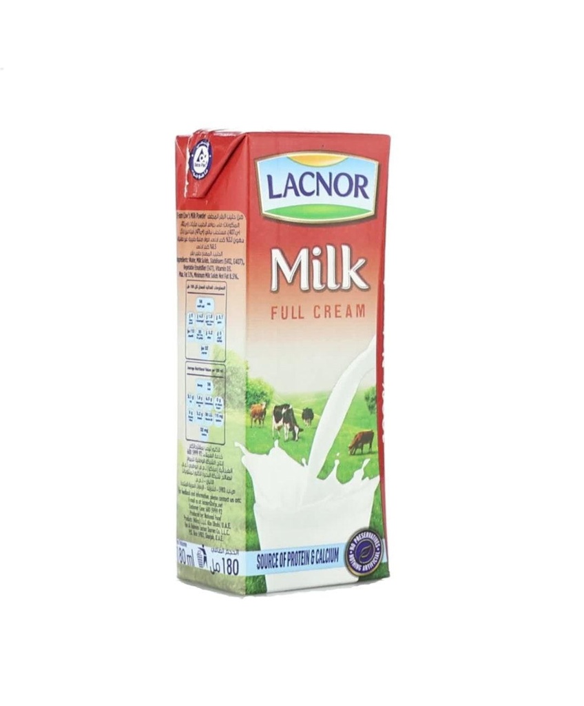 LACNOR FULL CREAM MILK 180ML