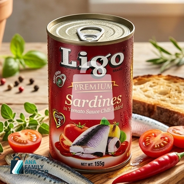 LIGO SARDINES IN TOMATO SAUCE WITH CHILI  155G