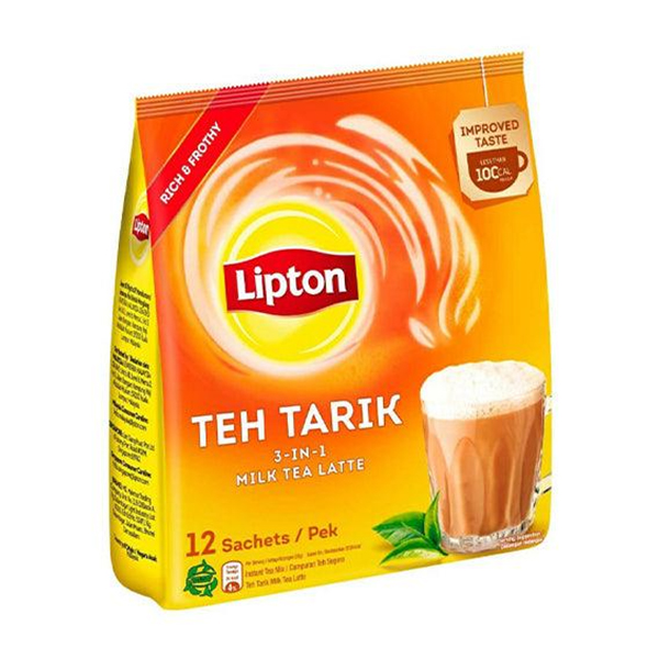 LIPTON MILK TEA 3IN1 TEA TARIK 12 SACHET 