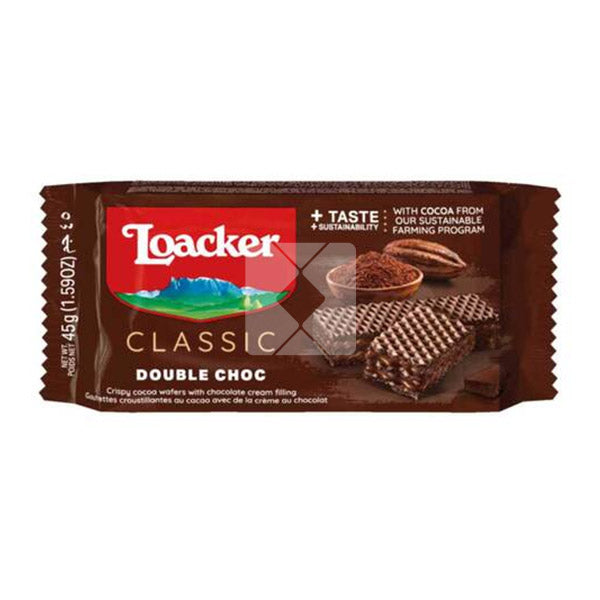 LOACKER CLASSIC DOUBLE CHOCOLATE 45GM
