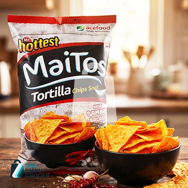 MAITOS TORTILLA CHIPS PACKET CHILLI 140G