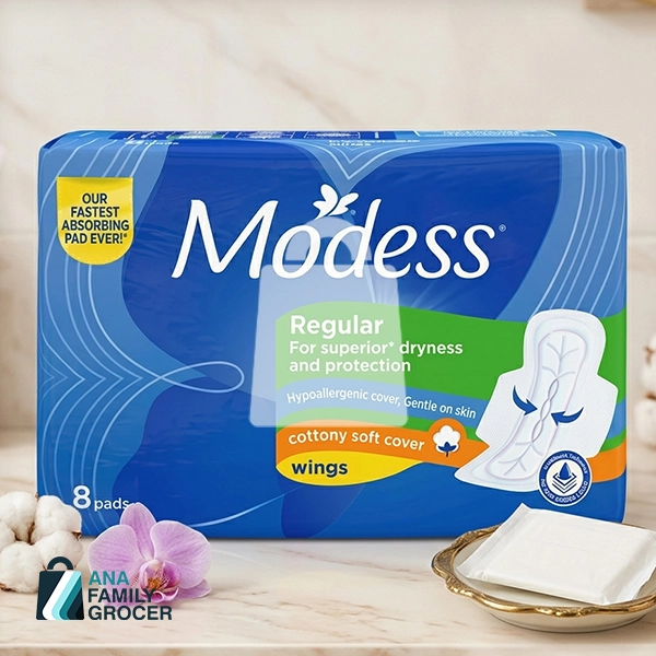 MODESS COTTONY SOFT REGULAR MAXI WITH WINGS 8'S