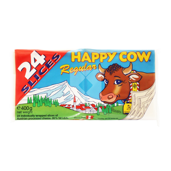 HAPPY COW SLICE CHEESE REGULAR 400G