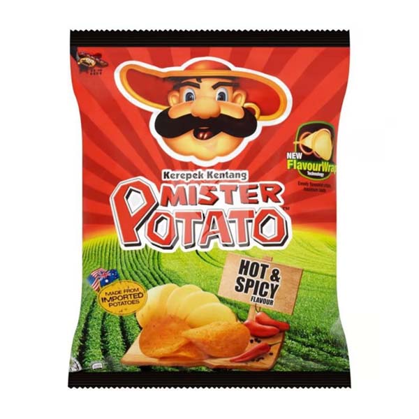 MR POTATO CHIPS PKT HOT & SPICE 60G