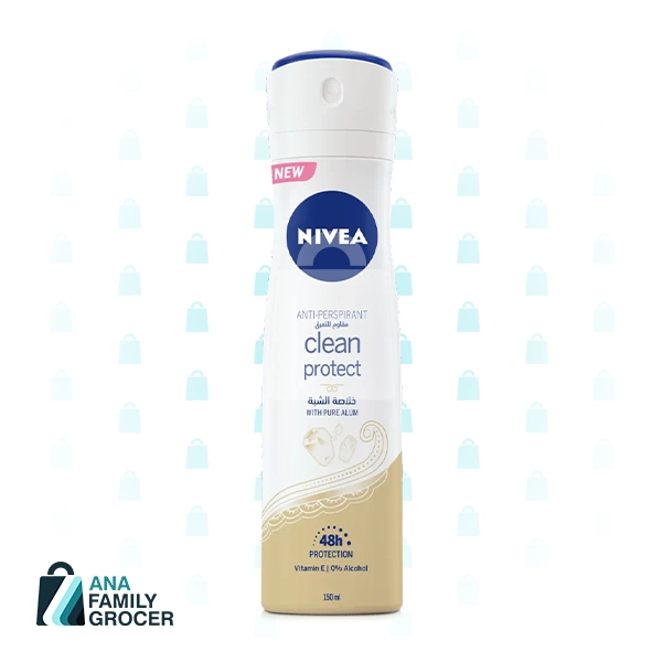 NIVEA DEODORANT SPRAY CLEAN PROTECT 150ML