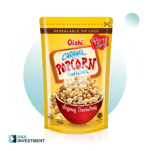 OISHI POPCORN CARAMEL FLAVOR 100G