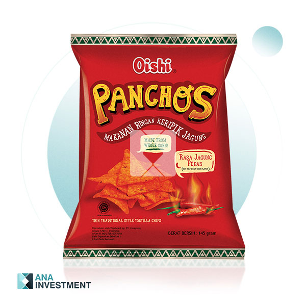 OISHI PANCHOS HOT AND SPICY CORN FLAVOR 145G