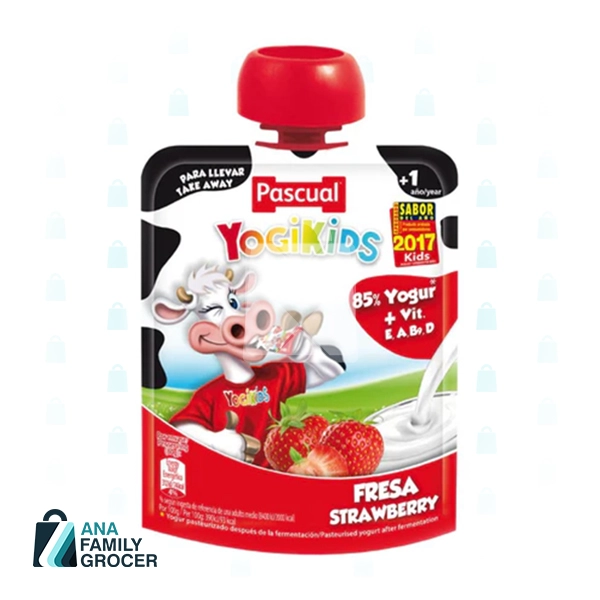 PASCUAL YOGI KIDS STRAWBERRY POUCH 80G