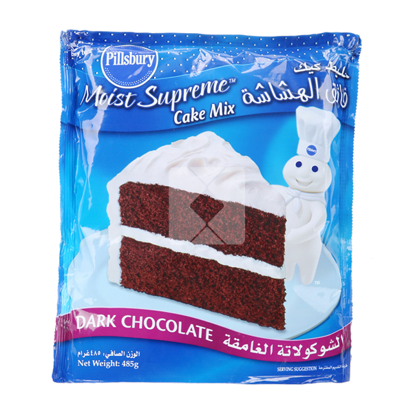 PILLSBURY MOIST SUPREME CAKE MIX DARK CHOCOLATE 485G