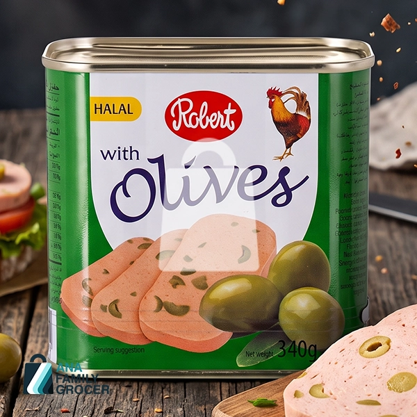 ROBERT CHICKEN LUNCHEON MEAT WITH OLIVES 340G