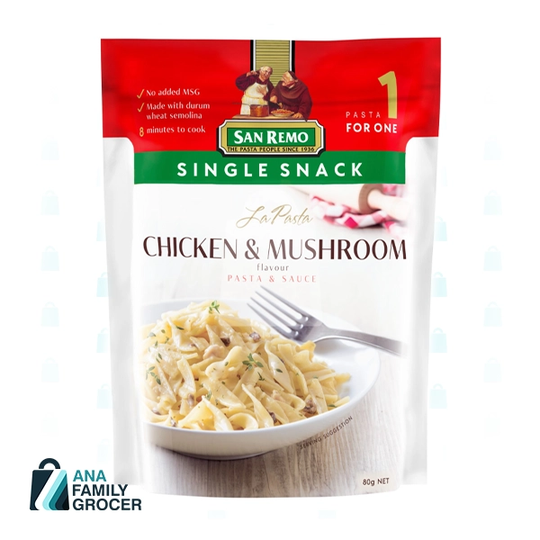 SAN REMO PASTA CHICKEN & MUSHROOM #293 80G