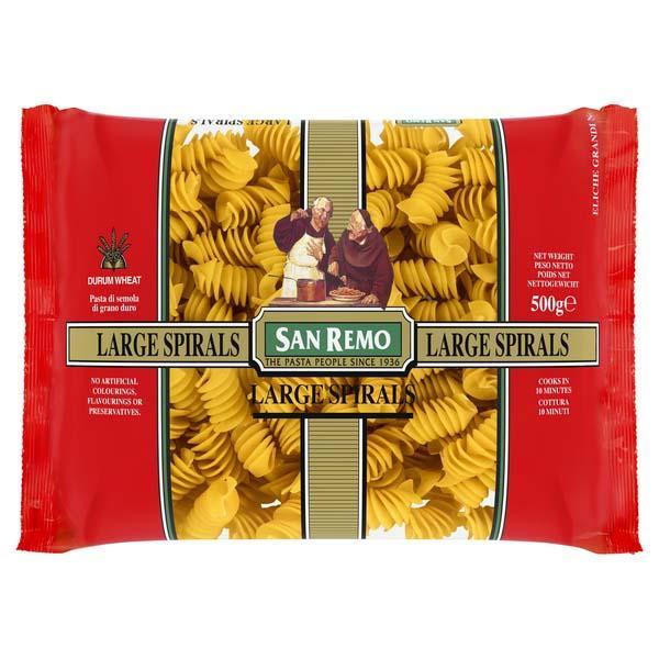 SAN REMO PASTA LARGE SPIRALS #53 500G