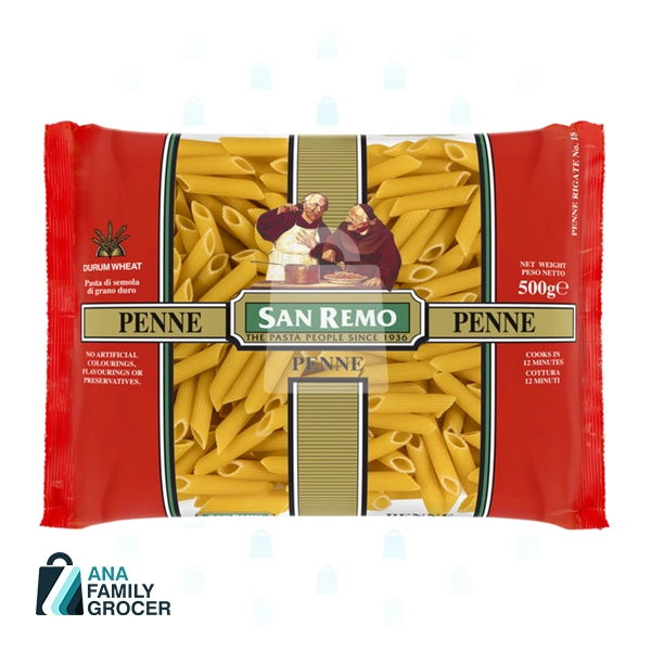 SAN REMO PASTA PENNE #18 500G