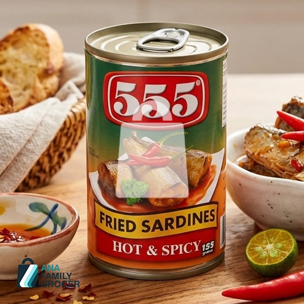 555 FRIED SARDINES HOT & SPICY 155G