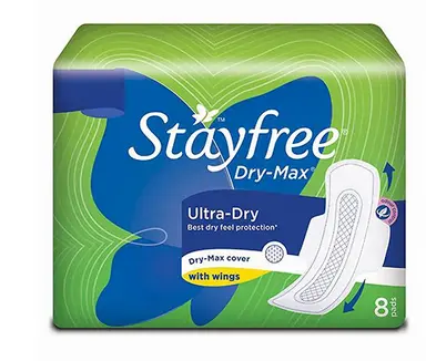 STAYFREE DRYMAX ULTRA THIN ALL NIGHT 8 PADS