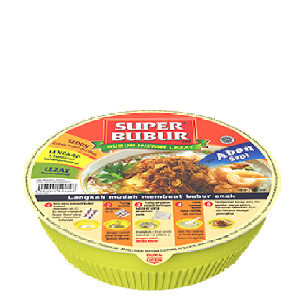 SUPER BUBUR ABON SAPI CUP (PORRIDGE) 67GM