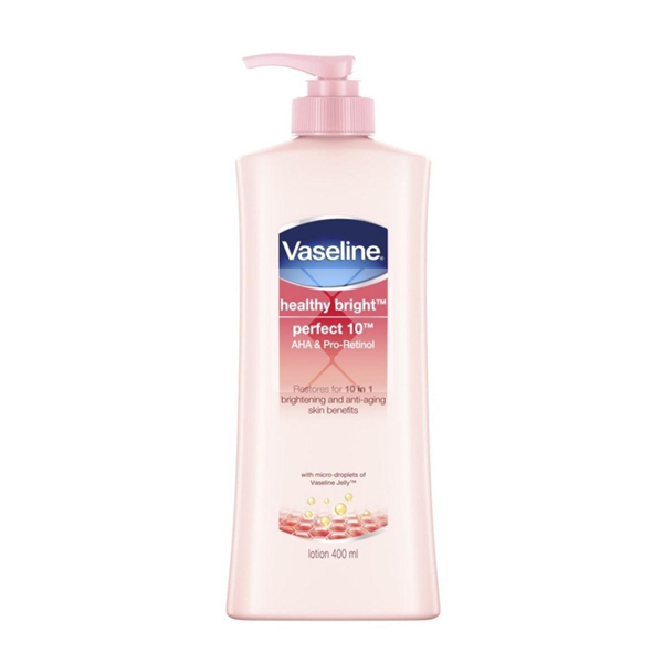 VASELINE BODY LOTION 400ML HEALTHY BRIGHT (PERFECT10)