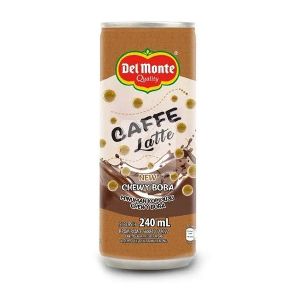 DELMONTE CAFFE LATTE CHEWY BOBA  240ML
