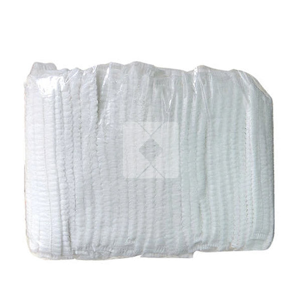 SUPER TOUCH DISPOSABLE CAP WHITE 100 NOS PER PACKET - MOB CAPS