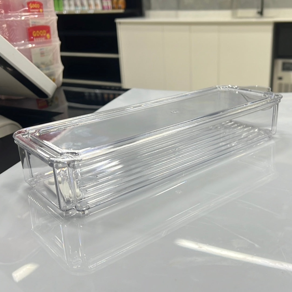 FRIDGE STORAGE CONTAINER RECTANGULAR - 30CM X 10CM X 5CM (850ML) - SMALL