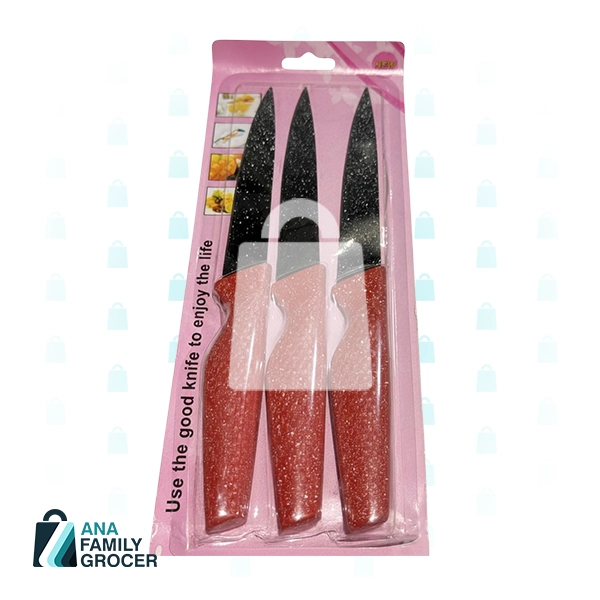KNIFE 3 PIECES SET RED
