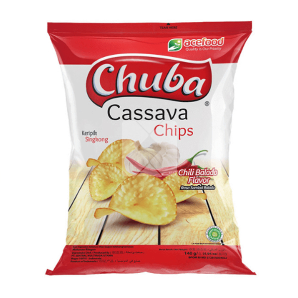 CHUBA CASAVA CHIPS RED CHILLI 140G