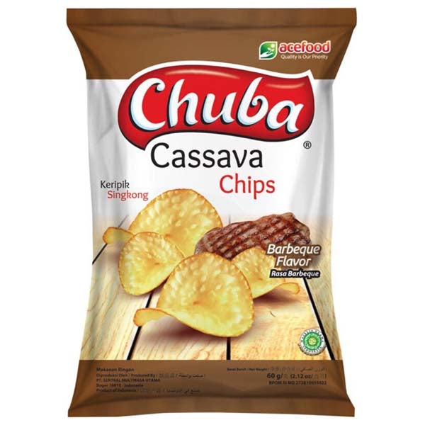 CHUBA CASSAVA CHIPS PACKET BBQ 60G