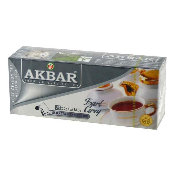 AKBAR BLACK TEA BAGS EARL GREY 25 X 2GM