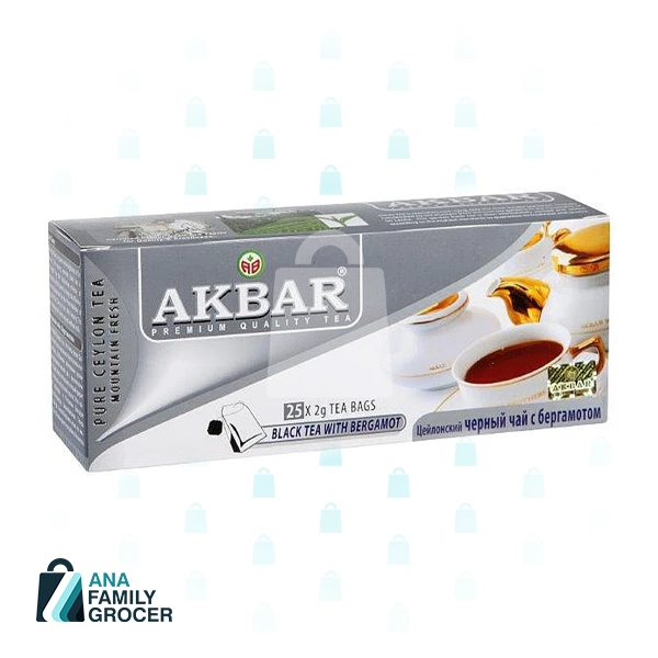 AKBAR BLACK TEA BAGS EARL GREY 25BAGS X 2G