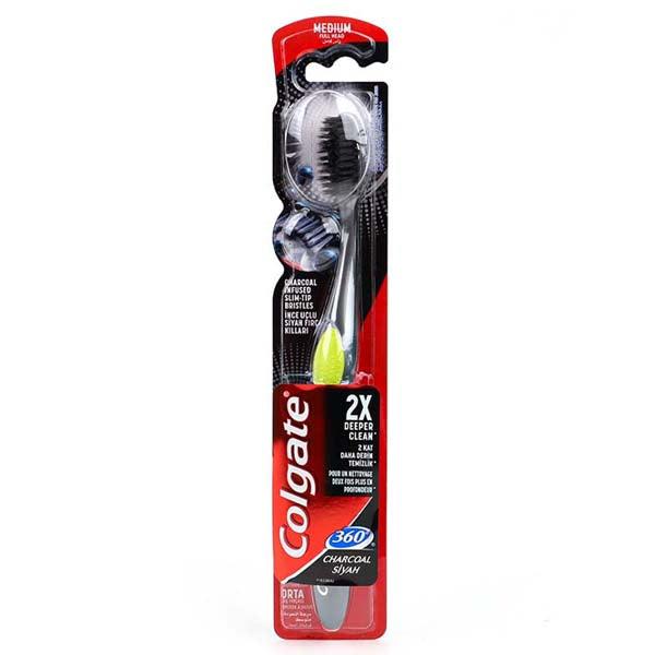 COLGATE TOOTHBRUSH 360 CHARCOAL