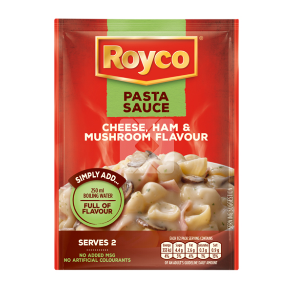 ROYCO PASTA SAUCES - CHEESE, HAM & MUSHROOM 45G