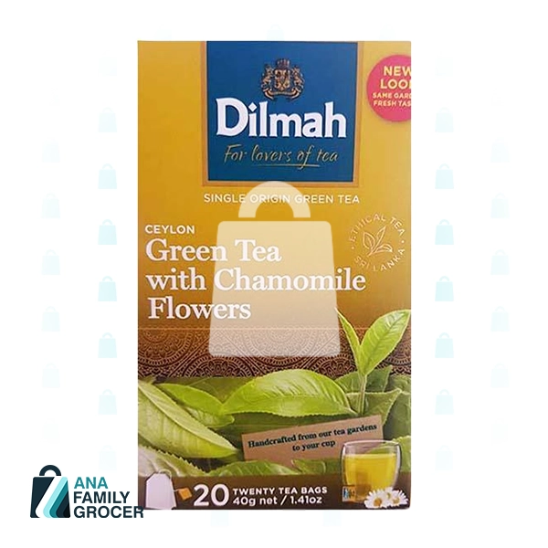 DILMAH TBAG CEYLON GREEN TEA WITH CAMOMILE
