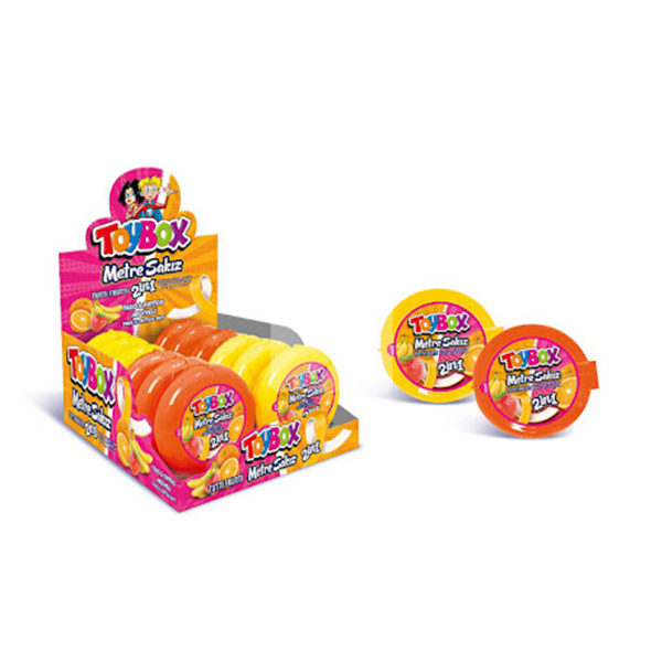 TOY BOX STRIP GUM WATERMELON & STRAWBERRY FLAVORE 28G