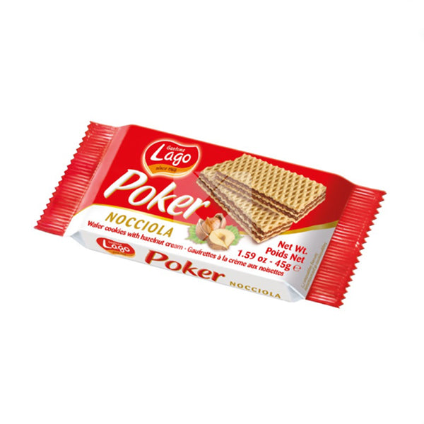 LAGO POKER WAFER HAZELNUT 45G