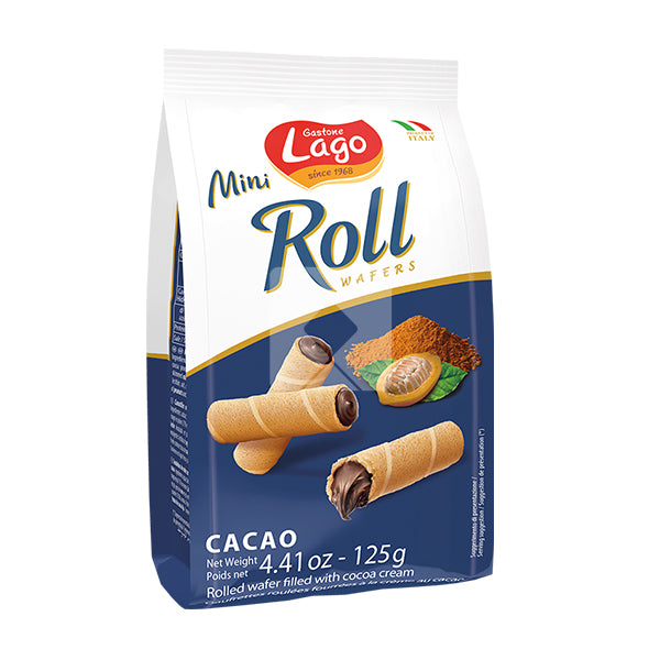 LAGO MINI ROLL WAFER COCOA 125G