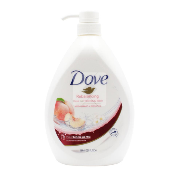 DOVE BODY WASH WHITE PEACH 1LT
