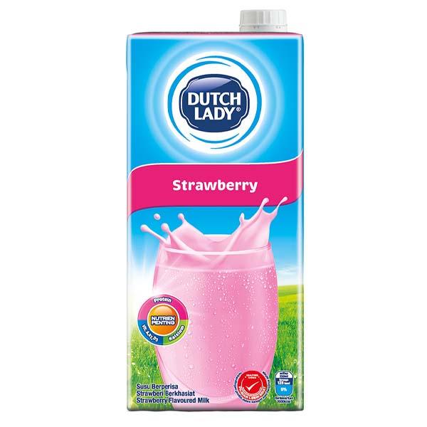 DUTCH LADY UHT MILK STRAWBERRY 1LTR