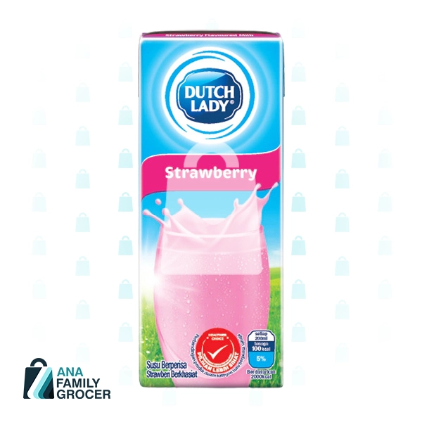 DUTCH LADY UHT MILK STRAWBERRY 200ML