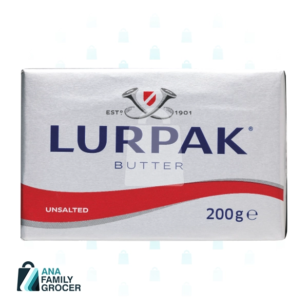 LURPAK DANISH BUTTER UNSALTED 200G