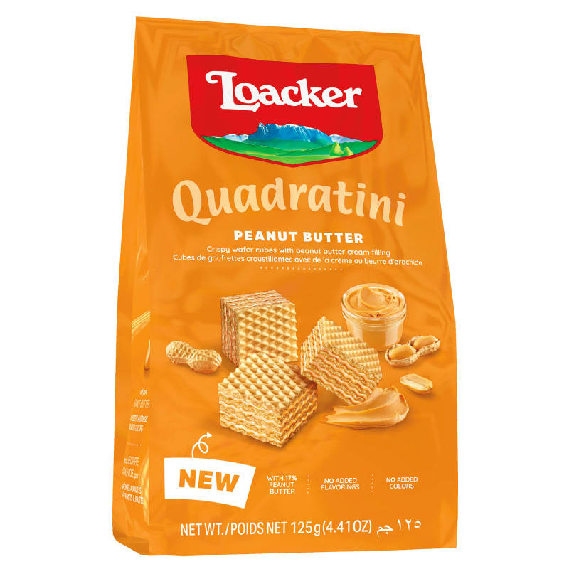 LOACKER QUADRATINI PEANUT BUTTER 125G