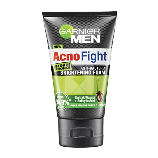 GARNIER MEN ACNO FIGHT WASABI BRIGHTENNING FACIAL FOAM 100ML