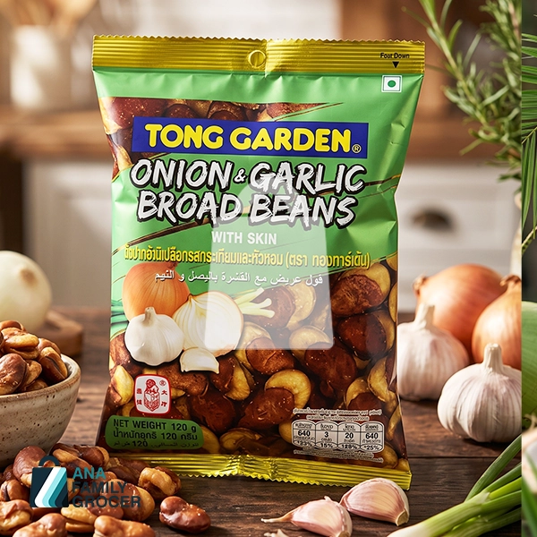 TONG GARDEN BROAD BEANS ONION & GARLIC 120G