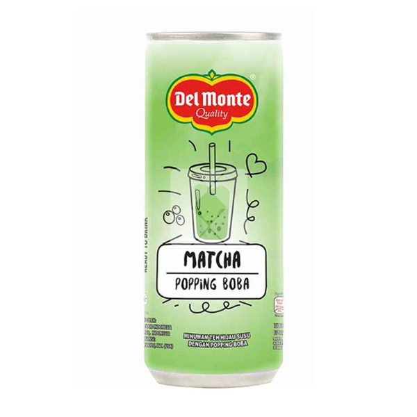 DELMONTE MATCHA POPPING BOBA  240ML