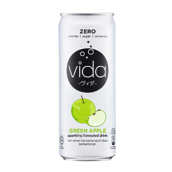 VIDA ZERO GREEN APPLE SPARKLING DRINK  325ML