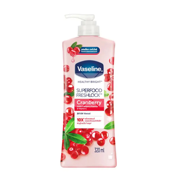 VASELINE HEALTHY BRIGHT SUPERFOOD CRANBERRY LOTION 320ML