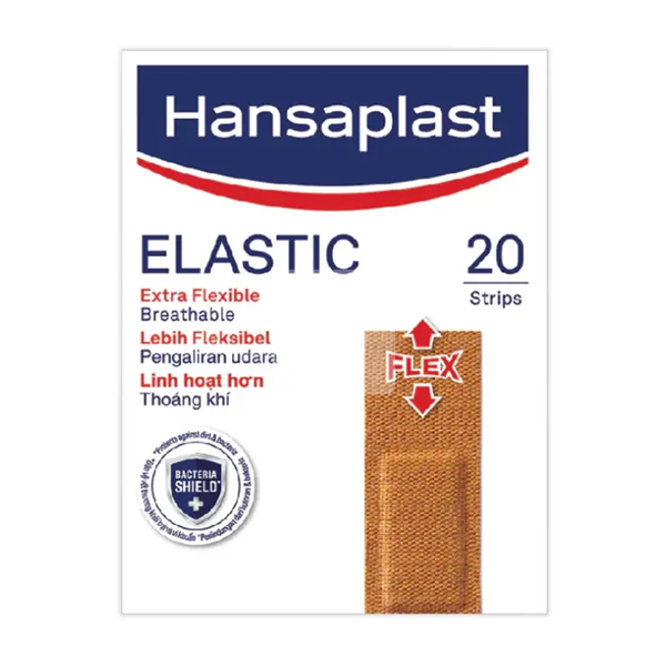 HANSAPLAST ELASTIC PLASTER STRIPS 20 NOS