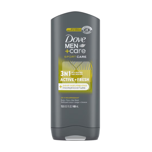 DOVE BODY WASH ACTIVE + FRESH (M) 400ML