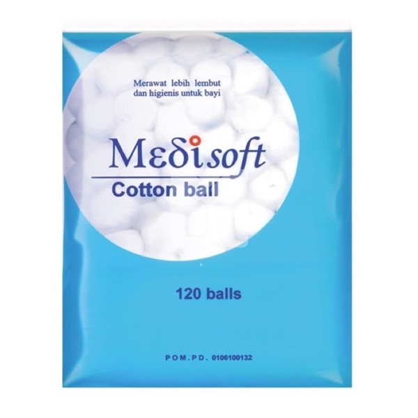 MEDISOFT COTTON BALLS 120BALLS 75G