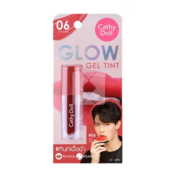 CATHY DOLL LIP GLOW GEL TINT NO.6 LIKE BRICK